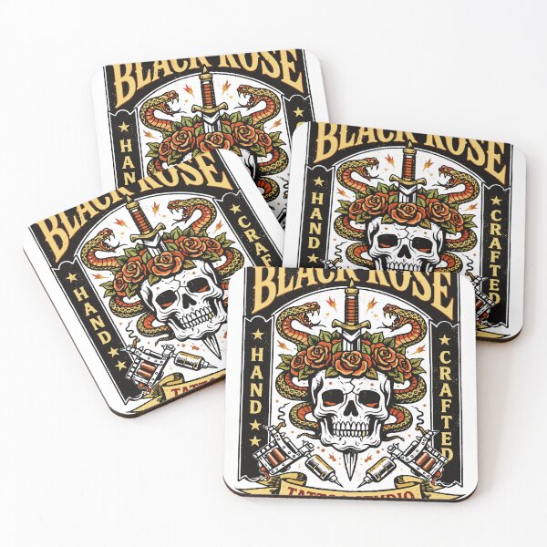Item preview, Black Rose Tattoo Studio Skull Design designed and sold by Matinez Pink.