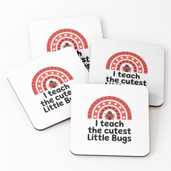 Item preview, I Teach The Cutest Bugs Teacher Valentine's Day White designed and sold by BlassmausArt.