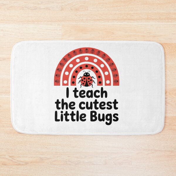 Item preview, I Teach The Cutest Bugs Teacher Valentine's Day White designed and sold by BlassmausArt.