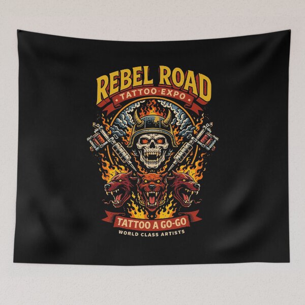 Item preview, Rebel Road Tattoo Expo T-Shirt designed and sold by Matinez Pink.