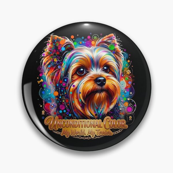Item preview, Rainbow Yorkie Paw Prints – Unconditional Color Pop Art Terrier designed and sold by Good Vibes .