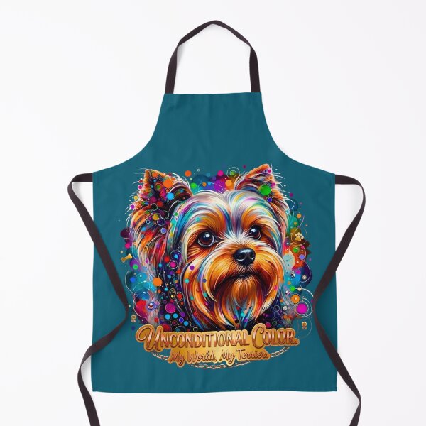 Item preview, Rainbow Yorkie Paw Prints – Unconditional Color Pop Art Terrier designed and sold by Good Vibes .