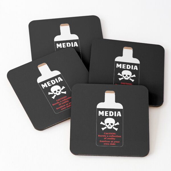 Item preview, Media Poison Bottle Caution Label designed and sold by Rosemarie Guieb Designs.