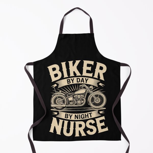 Artikelvorschau, Motorradfahrerin tagsüber, Krankenschwester nachts, Motorrad fahrende Krankenschwestern entworfen und verkauft von BlassmausArt.