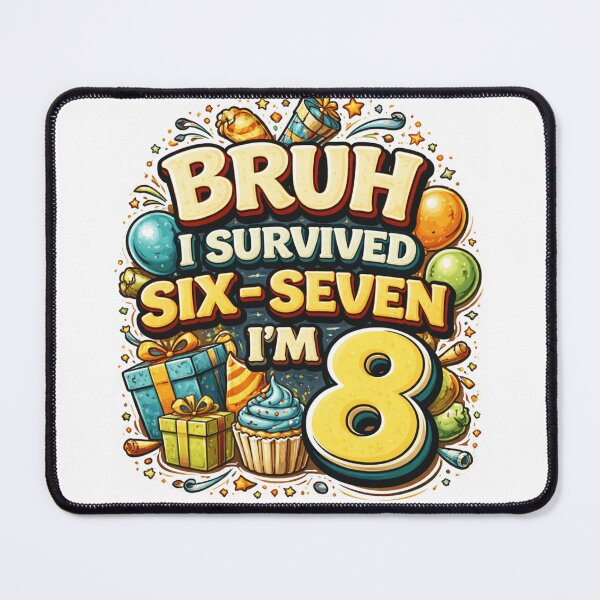 Item preview, I'm 8 Year Old Six Seven Bruh - Funny 8th Birthday Boy designed and sold by axiksa10.