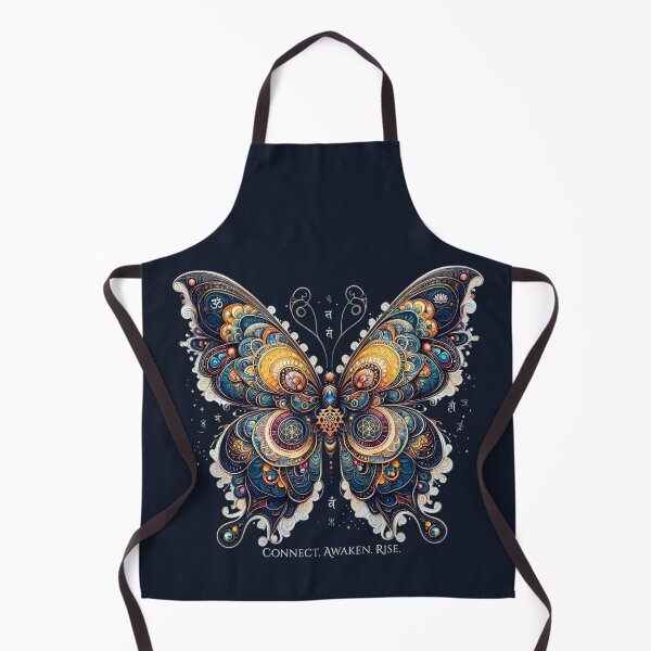 Item preview, Sacred Geometry Mandala Butterfly – Spiritual Transformation Symbol with Sri Yantra, Om and Connect Awaken Rise Text designed and sold by Good Vibes .