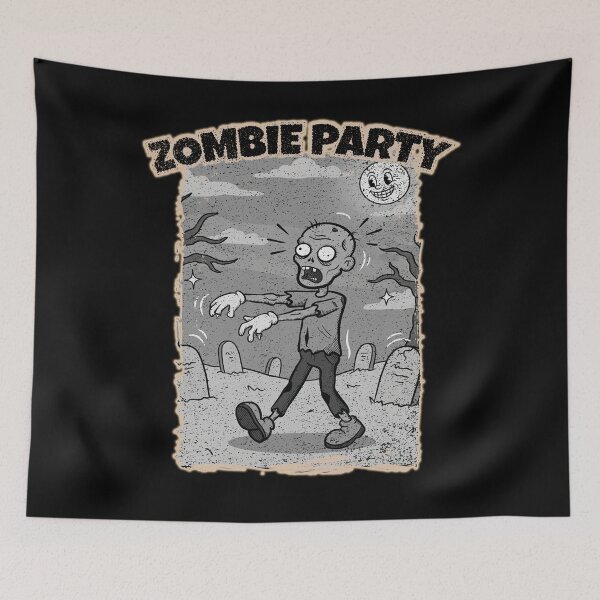 Item preview, Zombie Party Vintage Cartoon - Creepy Cute Halloween Retro Design designed and sold by homework store.