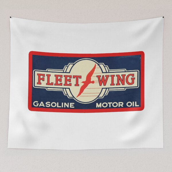 Item preview, Vintage Fleet Wing Gasoline and Motor Oil designed and sold by QuayTradingCo.