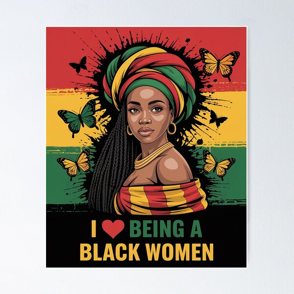 Item preview, I Love Being a Black Woman Black History Month African Woman designed and sold by BlassmausArt.