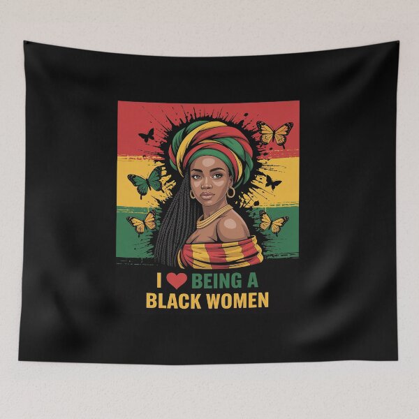 Item preview, I Love Being a Black Woman Black History Month African Woman designed and sold by BlassmausArt.