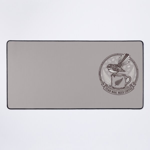 Item preview, Yeah Nah Need Coffee Fantail – Kiwiana Vintage Badge Illustration  designed and sold by MvuuStudio.