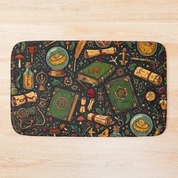 Item preview, Mystical Spellbook Pattern – Magical Alchemy & Witchcraft Illustration designed and sold by Good Vibes .