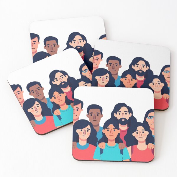 Item preview, Diverse People Together Colorful Community Art designed and sold by Hafcishop.