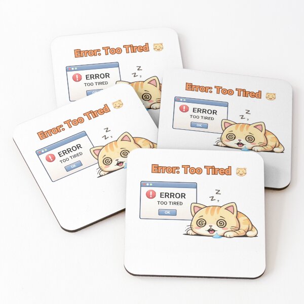Item preview, System Error: Too Tired ?️?? designed and sold by Kawaii Cosmos Cats.