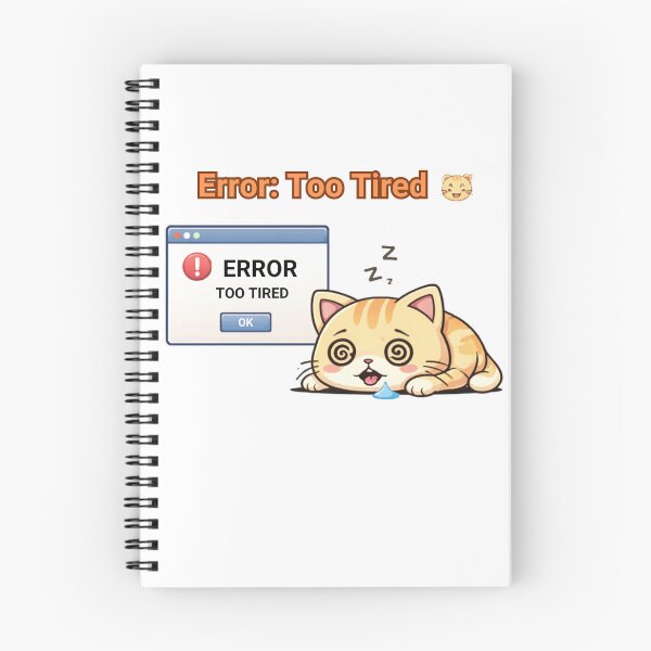 Item preview, System Error: Too Tired ?️?? designed and sold by Kawaii Cosmos Cats.