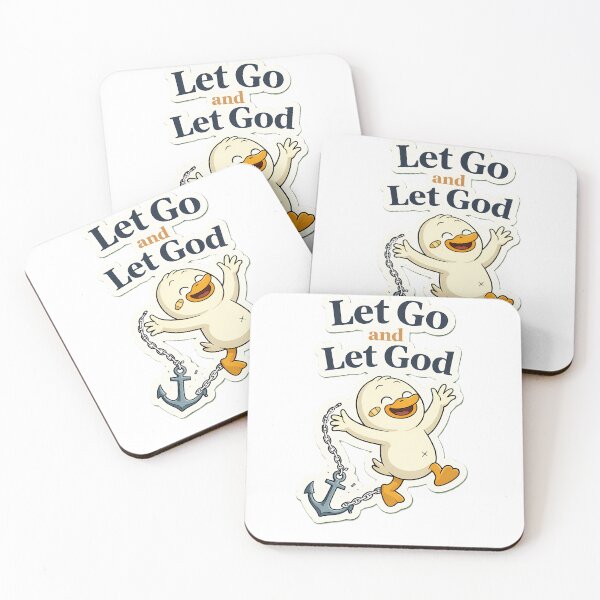 Item preview, Let Go and Let God Cute Christian Duck Sticker designed and sold by Faithlines.