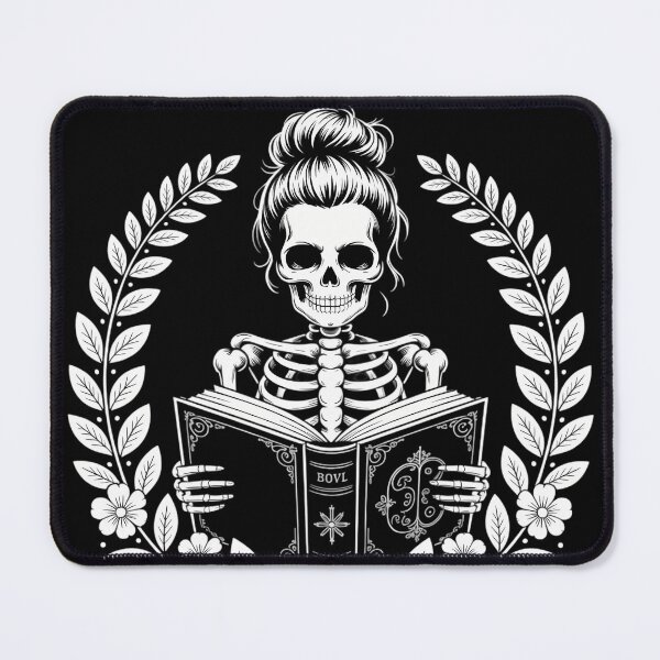 Item preview, Skeleton Book Lover Cute designed and sold by consfafaperi.
