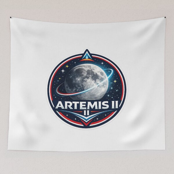 Item preview, Artemis II Patch Lunar Mission Patch – Moon Exploration Space Design designed and sold by MJOSTORE.