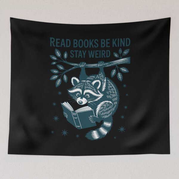 Item preview, Read Books Be kind Bookish Reader  Funny Raccoon designed and sold by consfafaperi.