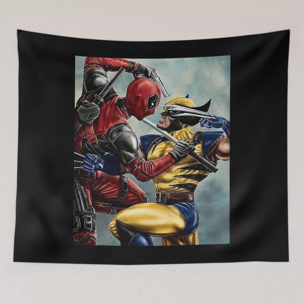 Aperçu de l'œuvre Deadpool et Wolverine irrévérencieux créée et vendue par Qusayalheeh.