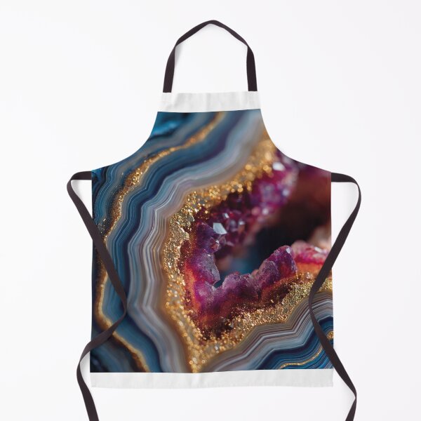Item preview, Blue and Gold Agate Crystal – Luxe Geode Macro designed and sold by Swedeprep.