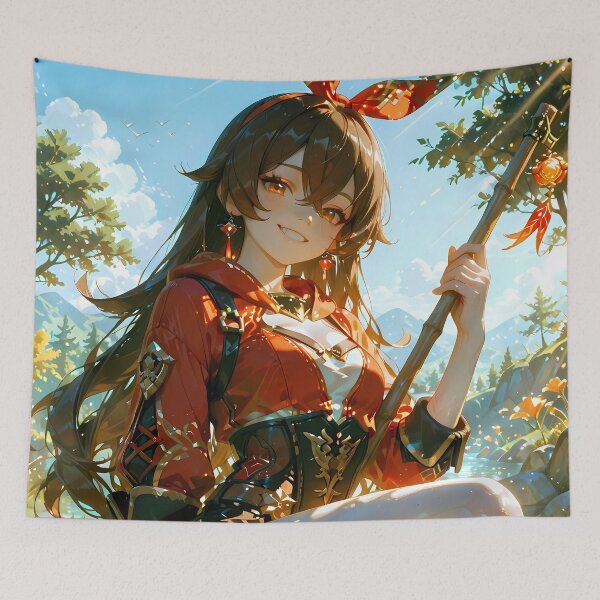 Item preview, Amber Genshin Impact Mountain River Sunbeam Explorer designed and sold by PMartistStudio.