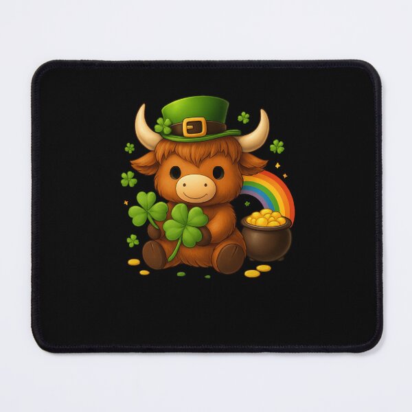Item preview, Adorable Highland Cow St Paddys Day Clover designed and sold by snowry.
