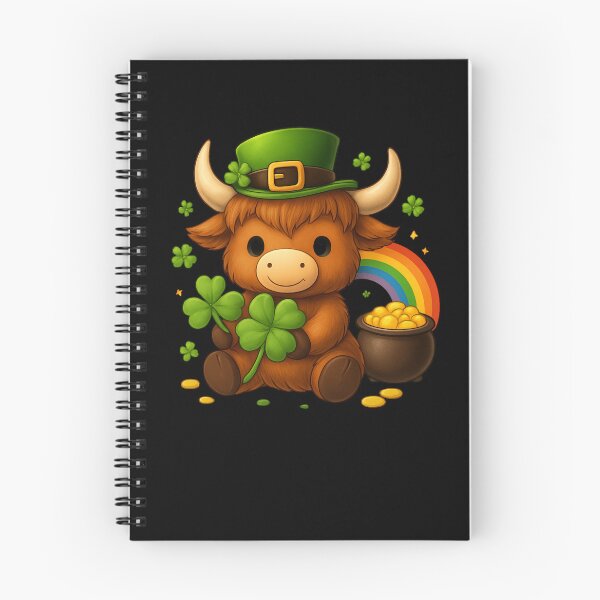 Item preview, Adorable Highland Cow St Paddys Day Clover designed and sold by snowry.