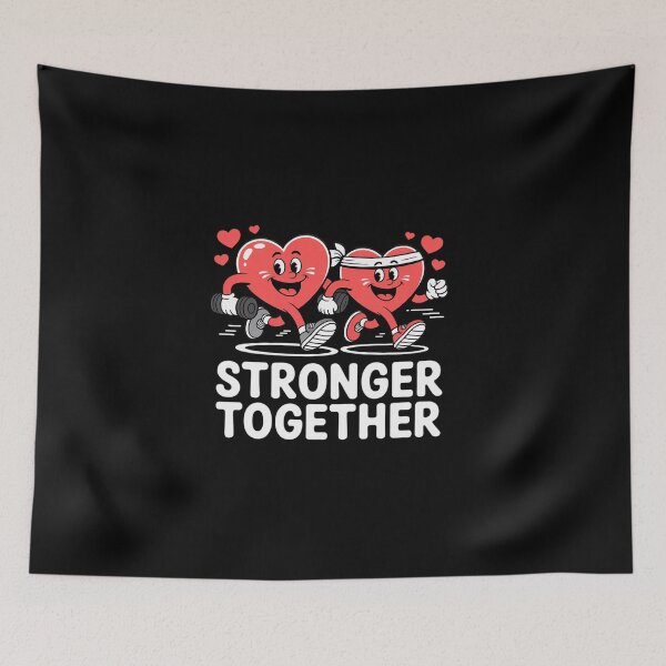 Item preview, Stronger Together Fun Fitness Valentine’s Day designed and sold by BlassmausArt.