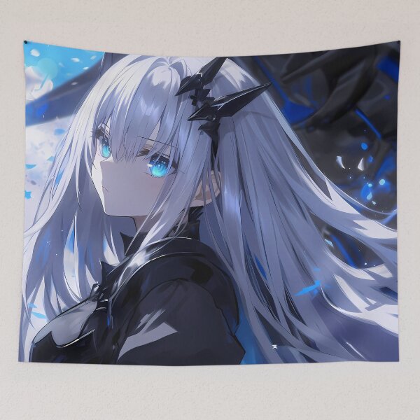 Item preview, Tobiichi Origami Date A Live White Hair Blue Glow Futuristic designed and sold by PMartistStudio.