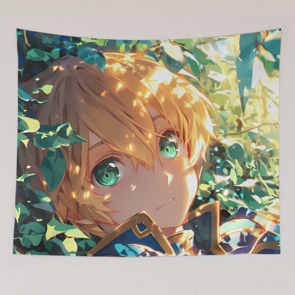 Item preview, Eugeo Sword Art Online Sunlit Forest Calm Vibe Green Eyes designed and sold by PMartistStudio.