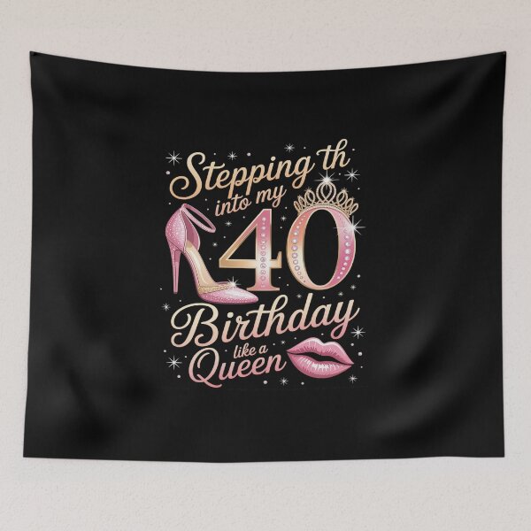 Item preview, Stepping Into My 40th Birthday Like Queen 40 Years Old Woman designed and sold by BlassmausArt.
