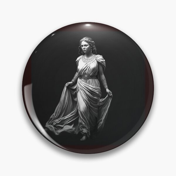 Item preview, Classical Draped Woman | Black and White Elegant Statue Illustration designed and sold by inkoutninja.