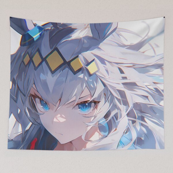 Item preview, Oguri Cap Uma Musume Pretty Derby Fierce Blue Eyed Horse Girl Portrait designed and sold by PMartistStudio.