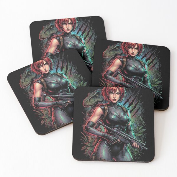 Item preview, Dino Crisis Regina Red Hair Tactical Gear Portrait designed and sold by Senpaiwaves.