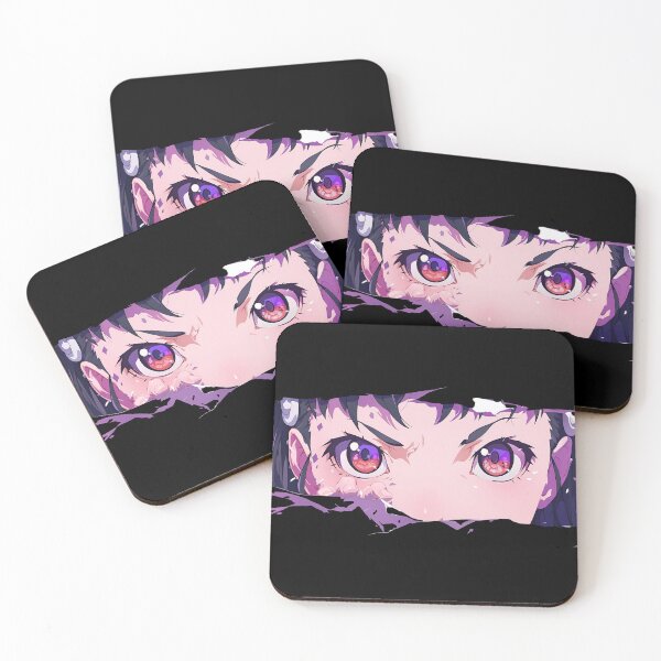 Item preview, Mayoi Hachikuji Bakemonogatari Pink Eyes Torn Paper Peek designed and sold by PMartistStudio.