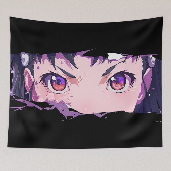 Item preview, Mayoi Hachikuji Bakemonogatari Pink Eyes Torn Paper Peek designed and sold by PMartistStudio.