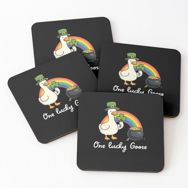 Item preview, One Lucky Goose St Patrick's Day Shamrock Rainbow designed and sold by snowry.