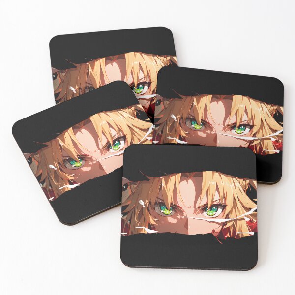 Item preview, Mordred Fate Grand Order Green Eyes Ripped Paper Peeker Closeup designed and sold by PMartistStudio.