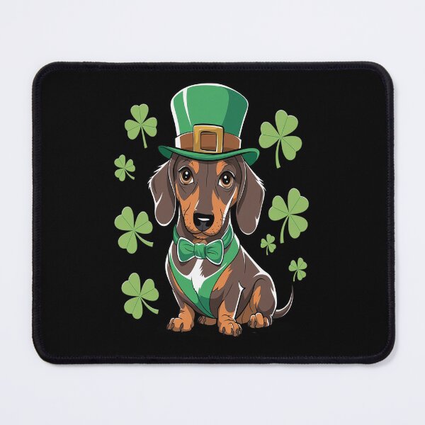 Item preview, St Patricks Day Dachshund Dog Leprechaun Hat Shamrock designed and sold by fferomananul.