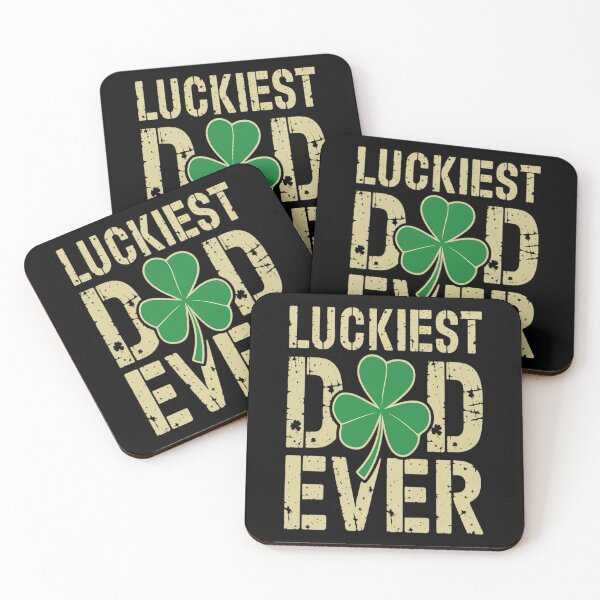 Item preview, St Patrick's Day Shamrock Luckiest Dad Ever designed and sold by fferomananul.