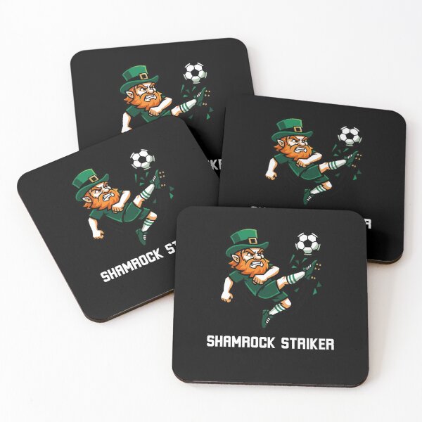 Item preview, Shamrock Striker Irish Soccer Leprechaun Fan designed and sold by snowry.