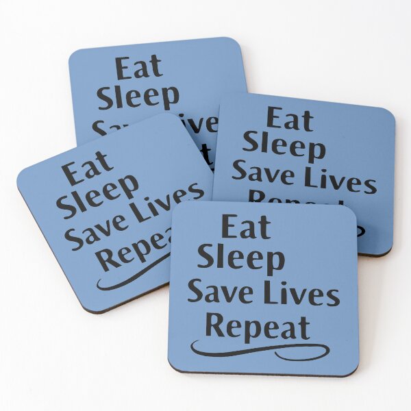 Item preview,  Eat Sleep Save Lives Repeat Sticker – Funny Nurse Gift, RN Life Humor, Healthcare Worker Design designed and sold by VectorJoy.