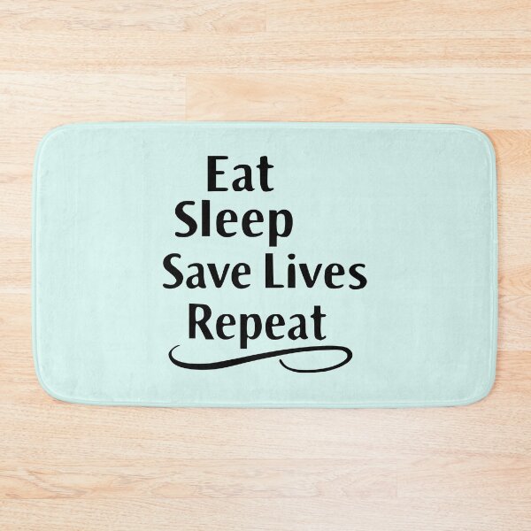 Item preview,  Eat Sleep Save Lives Repeat Sticker – Funny Nurse Gift, RN Life Humor, Healthcare Worker Design designed and sold by VectorJoy.