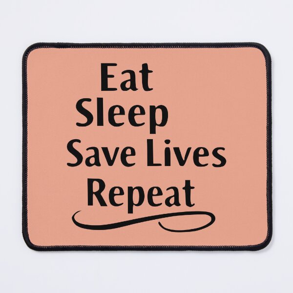 Item preview, Eat Sleep Save Lives Repeat Sticker – Funny Nurse Gift, RN Life Humor, Healthcare Worker Design designed and sold by VectorJoy.