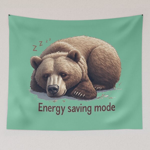 Item preview, Hibernating Bear "Energy Saving Mode" designed and sold by UrbanPrts.