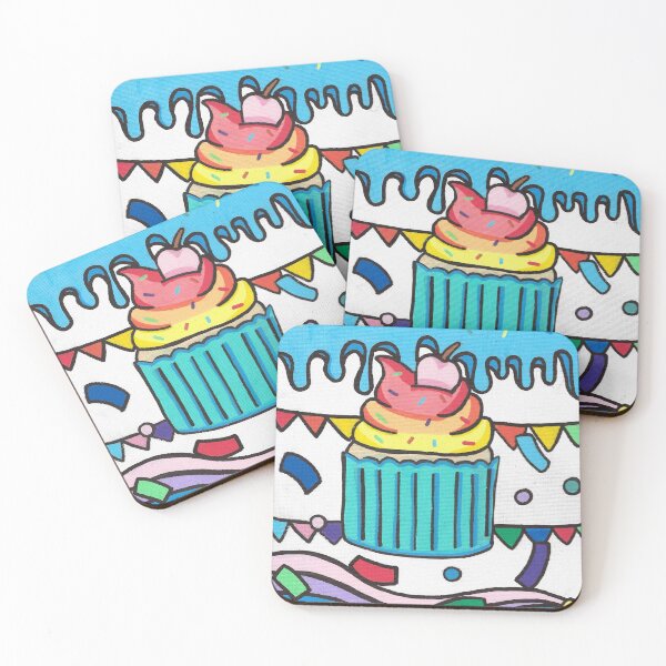 Item preview, Colorful Birthday Cupcake Celebration designed and sold by monsterjng.
