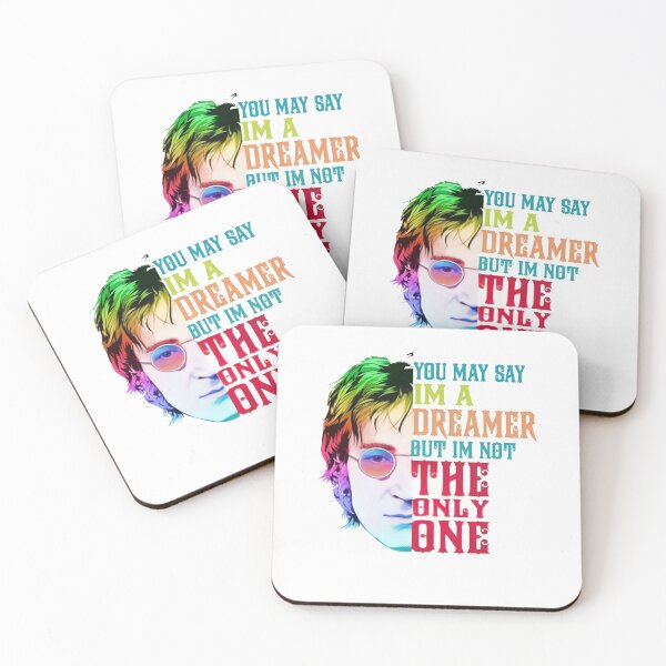 Item preview, John Lennon Imagine Lyrics - Colorful Dreamer Pop Art designed and sold by  The Midnight Library - Book Lover Gifts & Kindle Accessories.