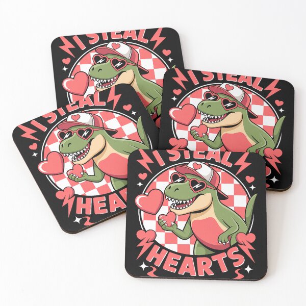 Item preview, Valentines Day Dinosaur T-rex Lover I Steal Hearts Boys Kids designed and sold by fferomananul.