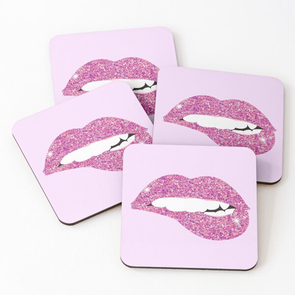 Item preview, Pink Glitter Lips Sparkle Smile designed and sold by Rosemarie Guieb Designs.